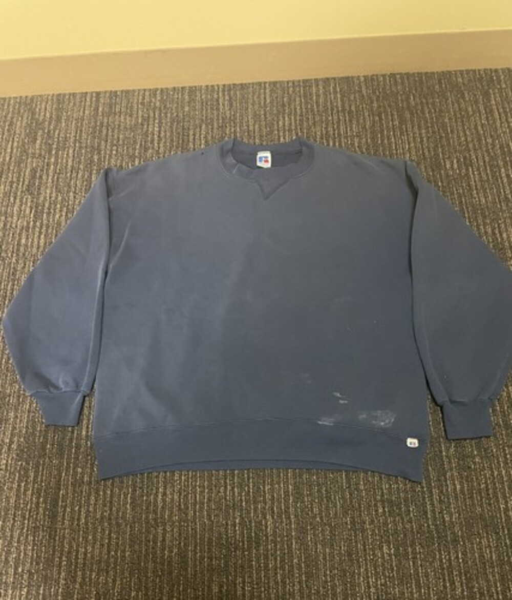 Vintage Russell Athletic Crewneck Sweatshirt Adult 2XL Navy Gray Blue Men's